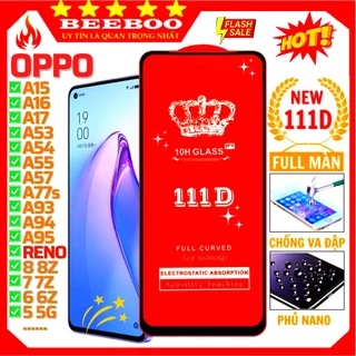 Kính cường lực Oppo A77s A17 A17K A16 A16K A15 A15s A54 A55 A57 A76 A95 A96 A94 A9 F11 Pro Reno 8 8z 7 7z 6 6z 5 4 3 2f