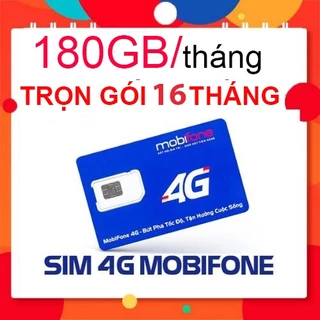 Sim 4G Mobifone 12max90 12mdt50 5GB/ngày 6gb/ngày trọn gói 11 tháng không cần nạp tiền