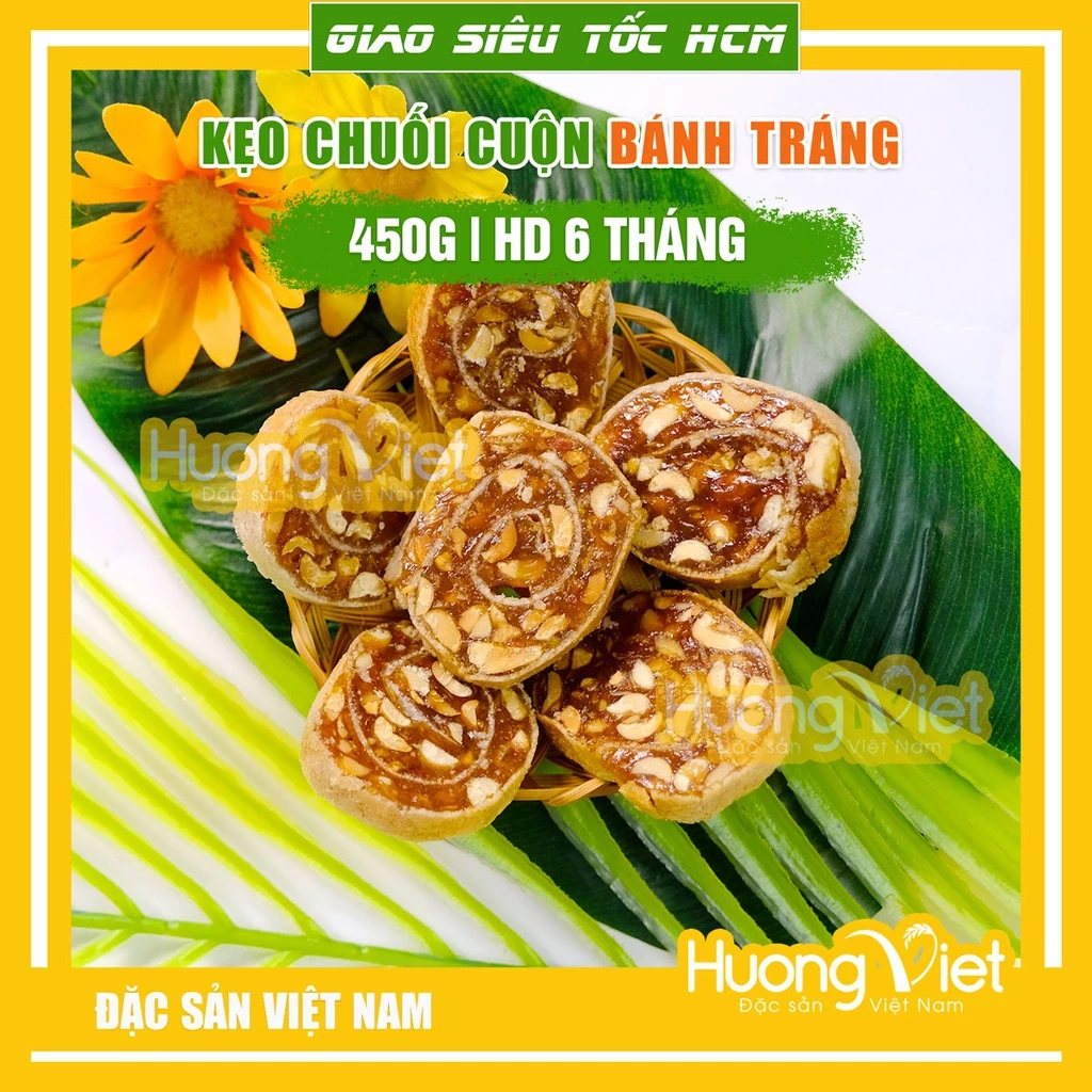 Kẹo chuối Bến Tre, kẹo chuối gừng, kẹo chuối cuộn, kẹo chuối tươi, kẹo Tết miền Tây
