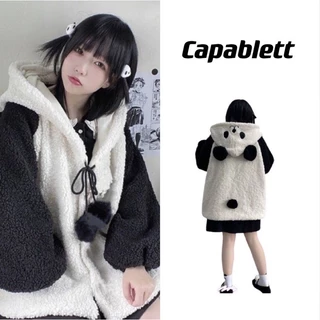 [SẴN HÀNG LOẠI 1 CÓ BIGSIZE] Áo Khoác Bông Gấu Harajuku Cartoon Panda - Ulzzang siêu xinh