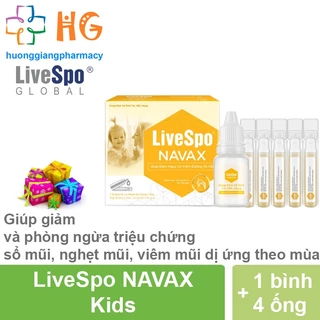 Livespo Navax Kids Loại Xịt và Nhỏ giọt Giúp vệ sinh Tai Mũi Họng hàng ngày Giảm triệu chứng Sổ mũi Nghẹt mũi Viêm mũi