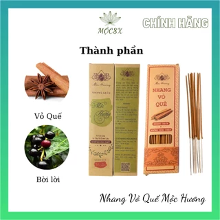 Nhang Vỏ Quế Sạch, An toàn Thiên Nhiên Mộc Hương 30 cm, tép dùng thử 50 cây, Không gian nhỏ - Mộc8X