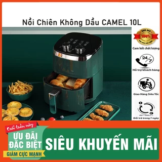 Nồi chiên không dầu Camel dung tích 10L  bảo hành 12 tháng- màu xanh, màu đen,ông suất : 1500W