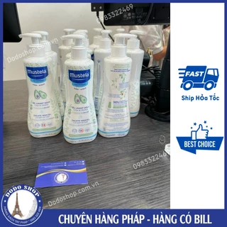 Sữa tắm gội Mustela Pháp 500ml 2in1, dành cho bé từ sơ sinh, giúp dưỡng chăm sóc và bảo vệ da bé.