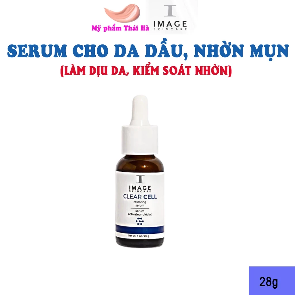 Serum làm dịu da, kiểm soát bã nhờn, kháng khuẩn Image Skincare Clear Cell Restoring Serum Oil Free 28g