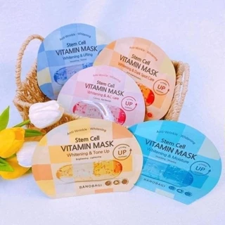 Hộp 10 Mặt Nạ Dưỡng Ẩm Trắng Da BANOBAGI Stem Cell Vitamin Mask 30ml x 10 Miếng