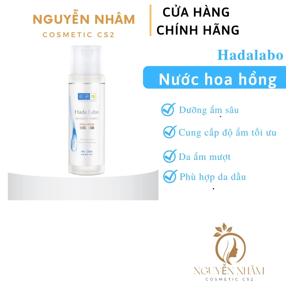 Nước hoa hồng Hada Labo màu trắng dành cho da dầu