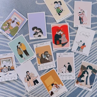 Thiệp Valentine Postcard Couple Hàn Quốc Decor, Thiệp Chúc Mừng Valentine, Sinh Nhật, Lễ Kỉ Niệm, Thiệp Cảm Ơn