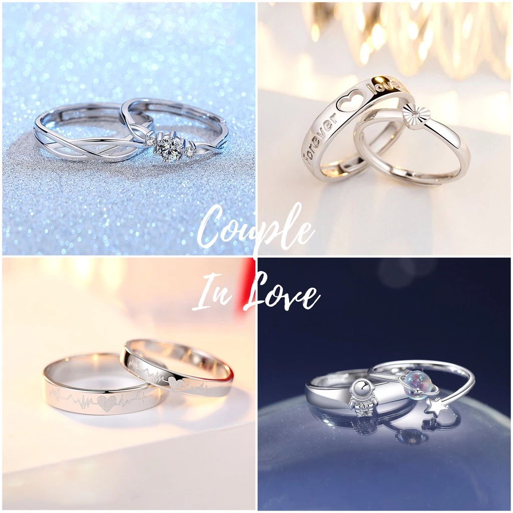 Nhẫn đôi nam nữ dành cho cặp đôi couple yêu nhau kiểu dáng mới nhất
