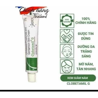 Tuýp kem Clobetamil G Thái Lan trắng da tuýp 25gram