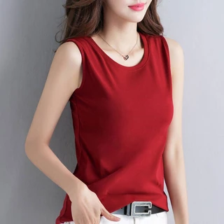 Áo Thun Ba Lỗ Nữ Trơn, Áo 2 Dây Bản To Sát Nách Thun Cotton Cao Cấp Co Giãn 4 Chiều Mặc Tôn Dáng SN102-Sally Boutique