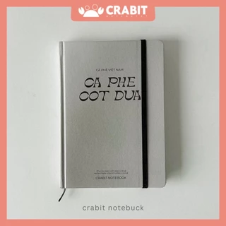 Sổ tay A5 Grid ô vuông 130gsm ghi chép bullet journal Crabit Phê Phin Collection - Sổ Cà phê Cốt dừa