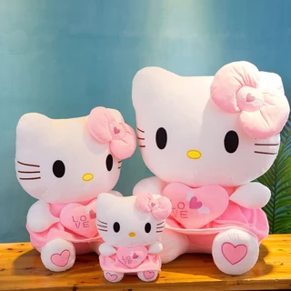 Gối Ôm Mèo Hello Kitty Nhồi Bông Dễ Thương Dùng Làm Quà Tặng Cho Bé Gái