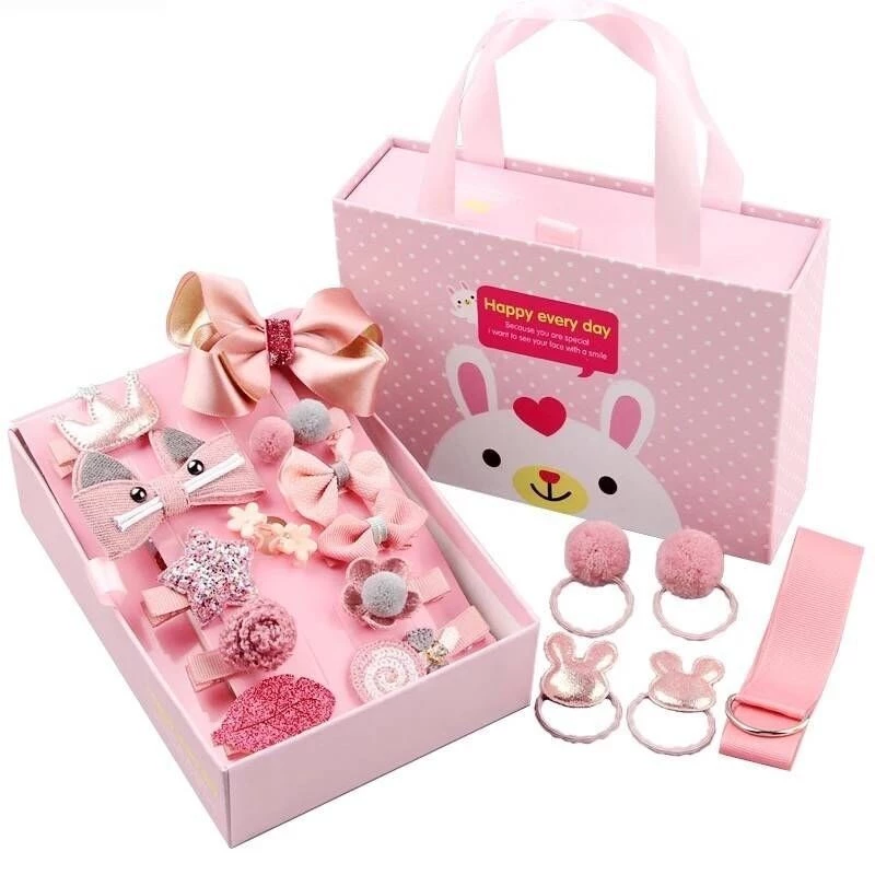 Set 18 Kẹp Tóc Cho Bé Gái Túi Xinh HAPPY EVERY DAY