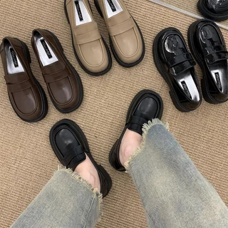 Giày lười nữ Loafer trơn Happy Feeling kiểu dáng Hàn Quốc thời trang