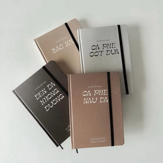 Sổ Tay A5 CRABIT Phê Phin Collection 130gsm - Ruột dot grid ghi chép, làm bullet journal, quà tặng độc đáo