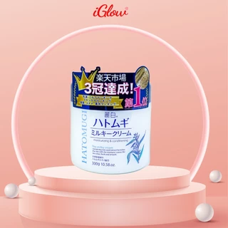 Kem dưỡng ẩm trắng da ý dĩ Hatomugi The Milky Cream Nhật Bản 300g