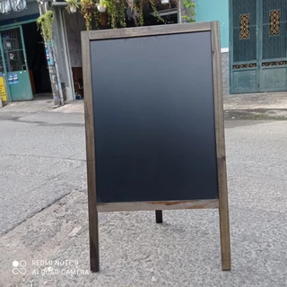 bảng gỗ menu màu nâu một mặt 60 x 100 cm
