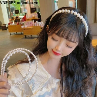 miumiua🔮Bờm ngọc trai nhân tạo bờm tóc đính đá cài tóc rửa mặt hàn quốc BD24