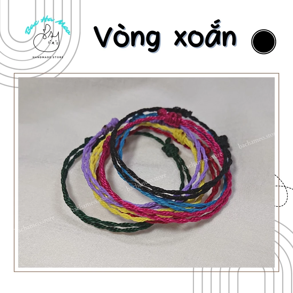 Vòng xoắn basic - Vòng tay, vòng chân waterproof - Bachameo.Store