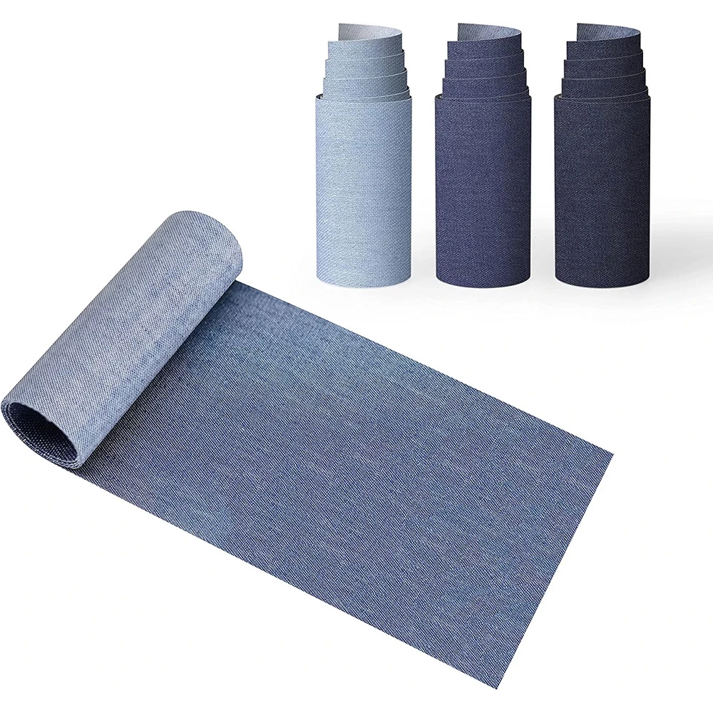 1 Miếng Vá Ủi Trang Trí Quần Jean Màu Xanh Dương 51 * 8CM