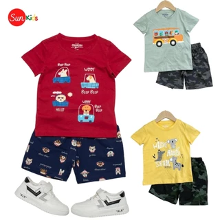 Đồ bộ bé trai, đồ bộ trẻ em chất thun cotton, size 1-7 tuổi, có nhiều màu - SUNKIDS