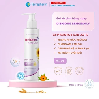 Gel vệ sinh phụ nữ DIZIGONE Sensidaily 150ml: Kháng khuẩn, làm mềm dịu, cân bằng hệ vi sinh & pH vùng kín