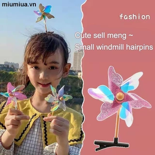 miumiua🔮Kẹp Tóc Hình Cối Xay Gió Dễ Thương Dành Cho Bé Có Thể Xoay Vòng