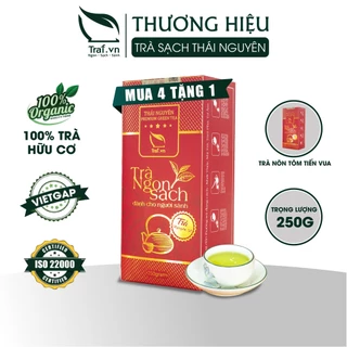 Trà Xanh Thái Nguyên VietGAP, Trà Nõn Tôm Tiến Vua, Trà Bắc Nguyên Vị Traf Vina Hộp 250G