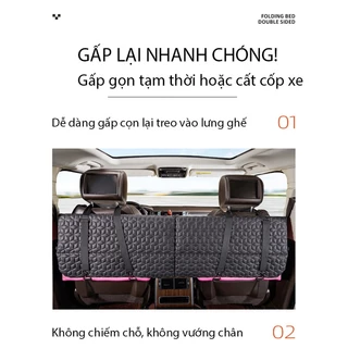 Nệm Xe Ô Tô, Đệm Giường Ngủ Ô Tô Loại 1  - May Chỉ 3 Đường Chắc Chắn Nệm Êm Ái Phù Hợp Khi Đi Chơi Xa.Giã Ngoại phù hợp