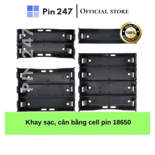 Đế pin, khay pin 18650 dùng cân bằng sạc pin    - pin247