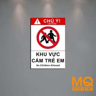 Biển Báo " Khu Vực Cấm Trẻ Em " - Biển Treo Nơi Công Cộng, Lotte, ...