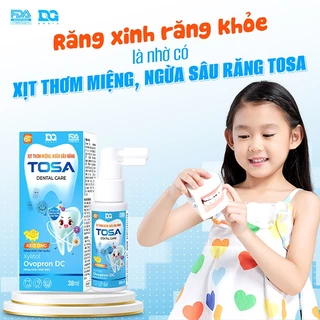 Xịt chống sâu răng cho bé TOSA bảo vệ men răng chắc khỏe an toàn chăm sóc làm sạch miệng Lọ 30ml