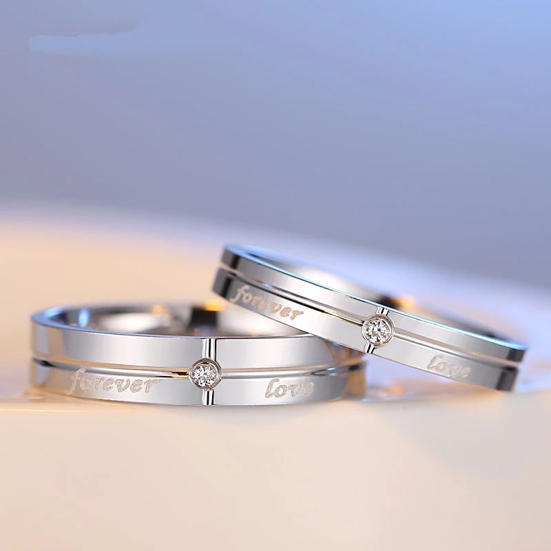 ❣️❣️  Nhẫn Đôi Nam nữ HẠNH PHÚC dành cho cặp đôi kiểu dáng Freesize