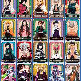 Combo 9 ảnh card bo góc KNY KIMETSU NO YAIBA - Bộ sưu tập đầy đủ nhân vật chính