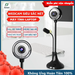 Webcam máy tính có mic xoay 360 A09 FULL HD NEW 2024 cao cấp dùng học tập, live camera trên pc laptop