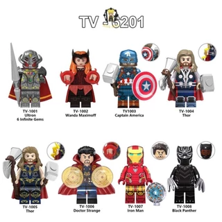 Minifigures Ultron Black Panther Đồ Chơi Lắp Ráp Marvel Siêu Anh Hùng TV6201