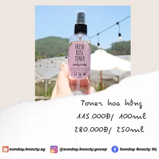 Toner hoa hồng handmade Sunday Beauty