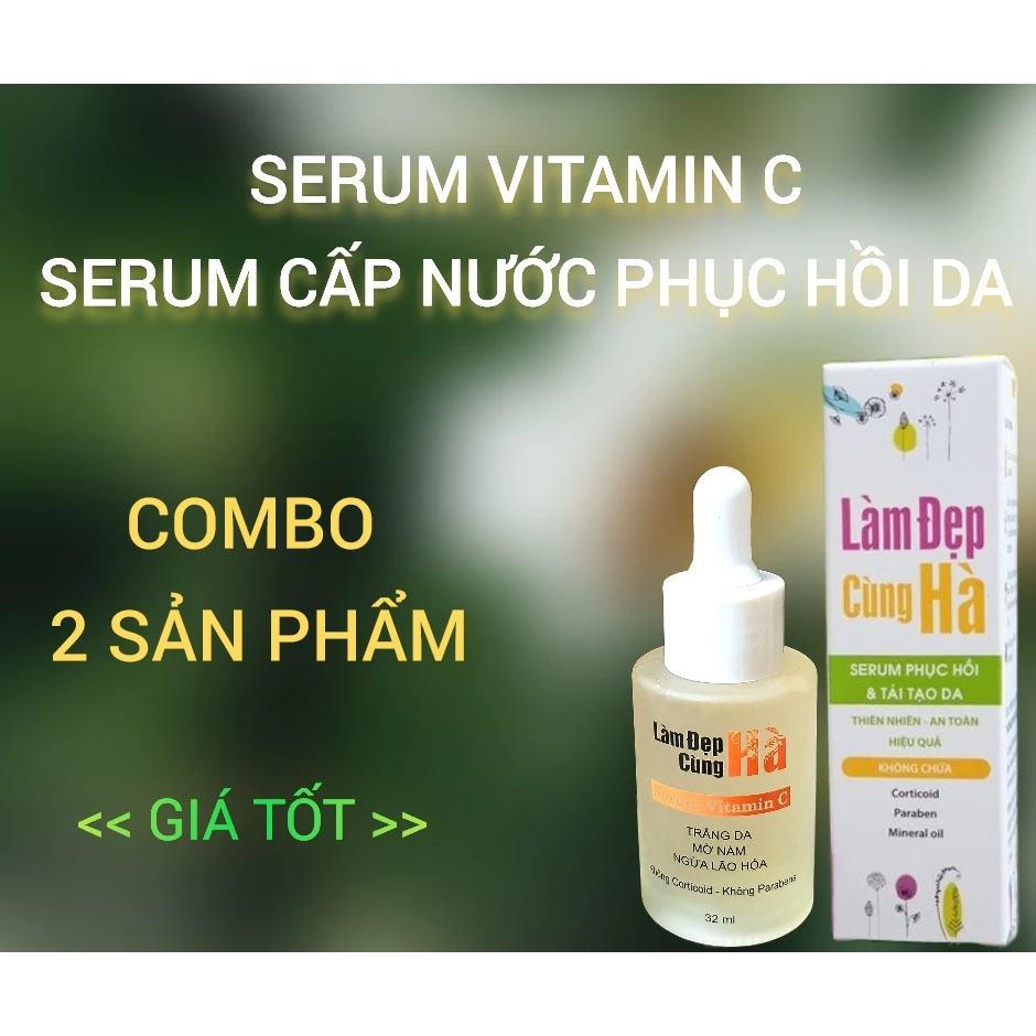 Combo [Serum Vitamin C + Serum Phu.c Hồi Da] - LÀM ĐẸP CÙNG HÀ