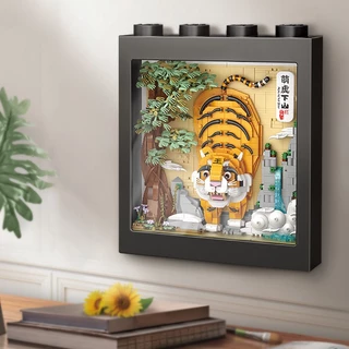 Bộ đồ chơi lắp ráp khối xây dựng hãng LOZ mô hình Tiger 3D