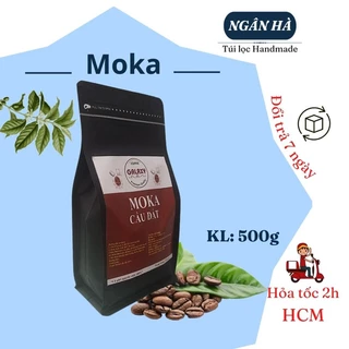 Cà Phê Moka Cafe Rang Xay Nguyên Chất Cầu Đất Pha Phin, Pha Máy, Cold Brew  Gu Nhẹ  Chua Nhẹ Hậu Ngọt Sâu Hương Trái Cây