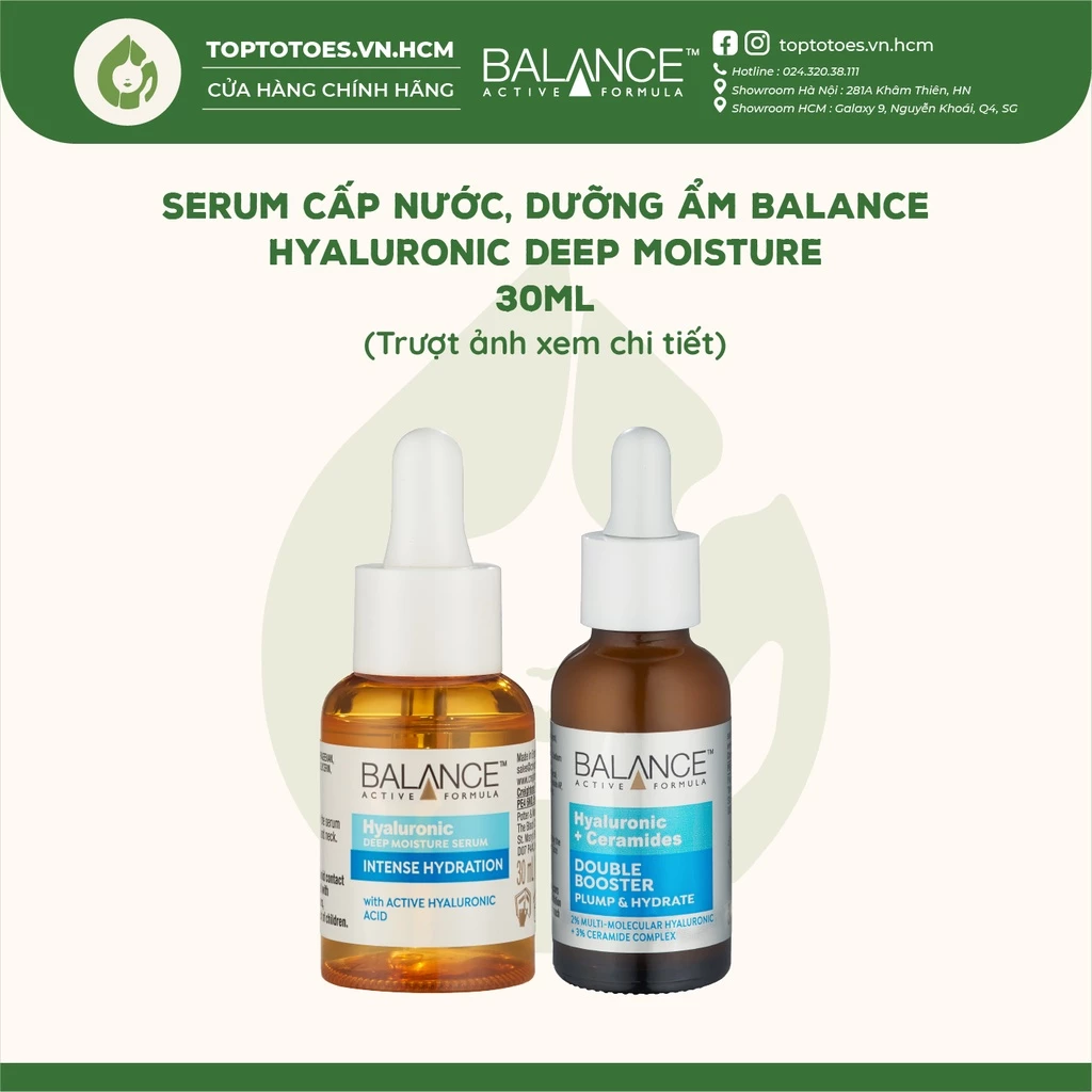 Serum cấp nước, dưỡng ẩm Balance Hyaluronic Deep Moisture 30ml [NHẬP KHẨU CHÍNH HÃNG 100%]