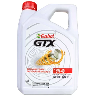 Dầu nhớt xe hơi Castrol GTX 15w40 4000ml ( 4L ) - ( Máy xă.ng và Máy dầu) - Chính hãng – Shopnhottot