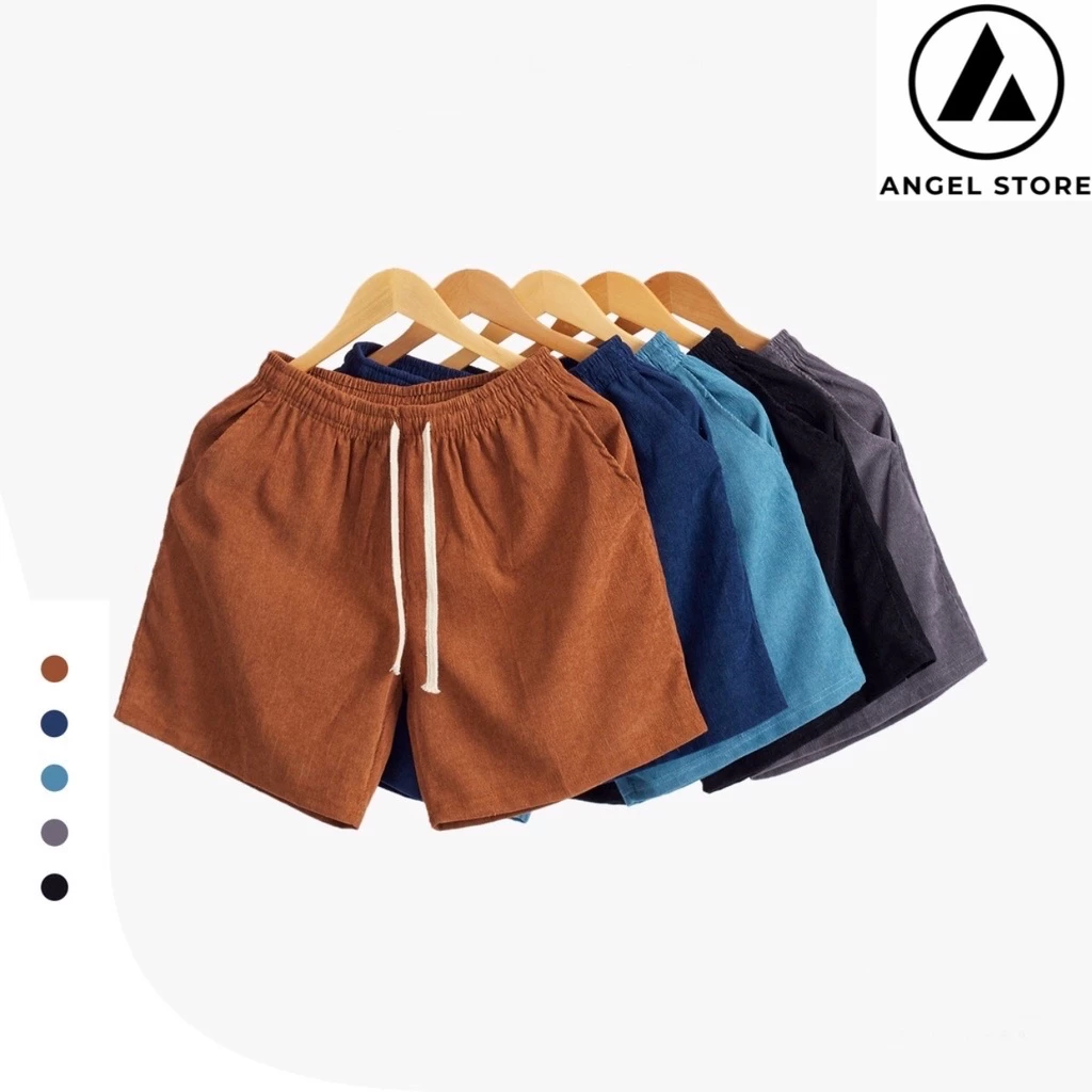 Quần short nam nhung tăm ANGEL STORE dáng cộc trẻ trung, cá tính