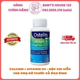 Viên Canxi & D3 Ostelin Úc Cho Bà Bầu - Hộp 130 viên