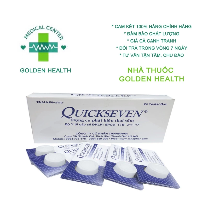 Que thử thai Quickseven 2 vạch chính xác - Que thử thai nhanh, tiện lợi