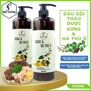 [1000ml] Dầu gội GỪNG, HÀ THỦ Ô Mộc Hương - Ngăn gàu giảm rụng tóc