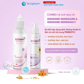 [COMBO] Dung dịch vệ sinh DIZIGONE Sensicare 300ml & Gel vệ sinh hàng ngày DIZIGONE Sensidaily 150ml