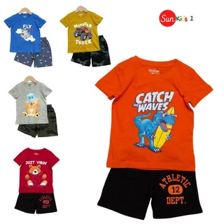 Đồ bộ bé trai size 1-7 tuổi, đồ bộ trẻ em chất thun cotton mềm mát, thấm hút mồ hôi tốt, nhiều màu - SUNKIDS1