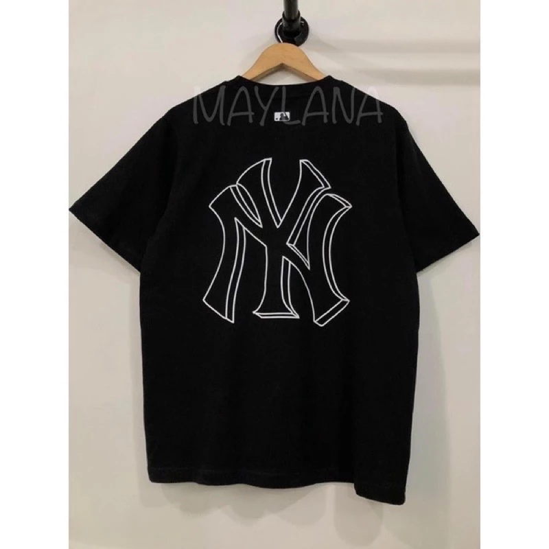 Áo thun NY MLB Unisex Form Rộng in hình MLB Basic-Logo Basic